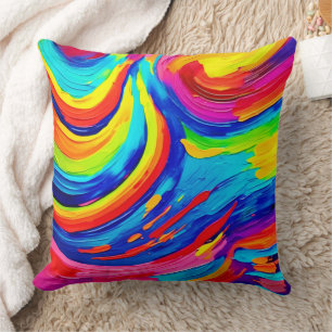 Vivid Colour Vortex Cushion