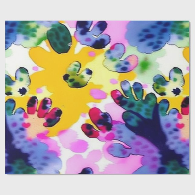 Vivid colourful abstract art  Wrapping Paper (Flat)