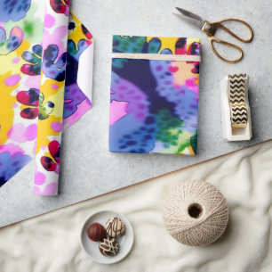 Vivid colourful abstract art Wrapping Paper