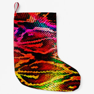 Vivid colourful pattern design made with abstract small christmas stocking
