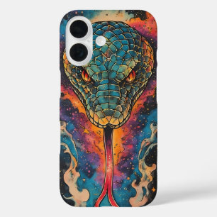 Vivid Cosmic Serpent With Expansive Space iPhone 16 Case