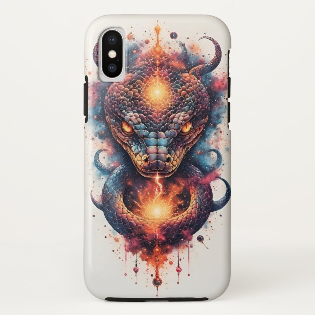 Vivid Cosmic Serpent With Expansive Space Case-Mate iPhone Case (Back)