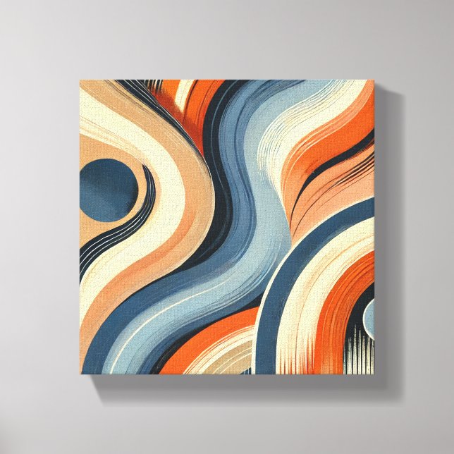 Vivid Curves Canvas Print (Front)