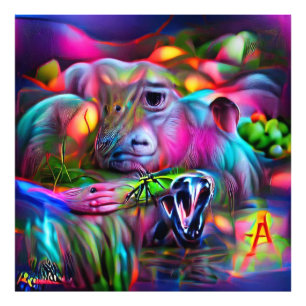 Vivid Dreamscape: Agrizoophobia Photo Print
