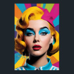 Vivid Elegance - Bold Pop Art Woman Poster<br><div class="desc">Make a statement with this striking pop art portrait of a woman with vibrant yellow hair. Featuring bold colours, sharp contrasts, and a modern artistic flair, this eye-catching wall art adds a touch of retro-cool energy to any space. Perfect for art lovers, contemporary décor enthusiasts, and those who appreciate the...</div>