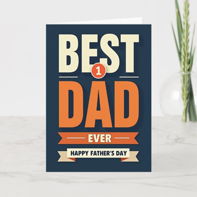 Vivid Fathers Day Design Card (Front)