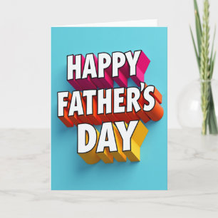 Vivid Fathers Day Message Card