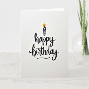 Vivid Flame Birthday Card