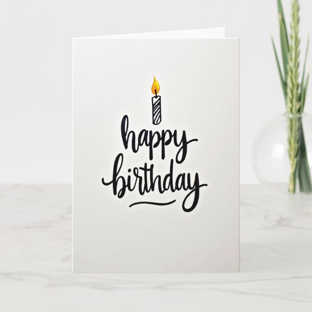 Vivid Flame Birthday Card (Front)