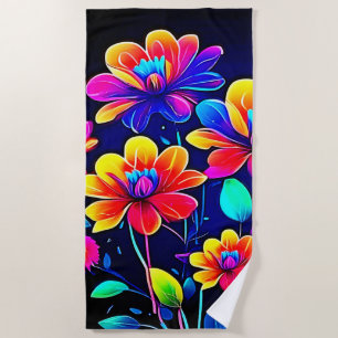 Vivid Floral Bouquet Beach Towel