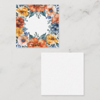 Vivid Floral Watercolor Frame Card