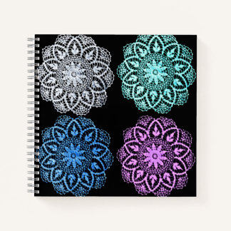 Vivid Flower Doily Journal