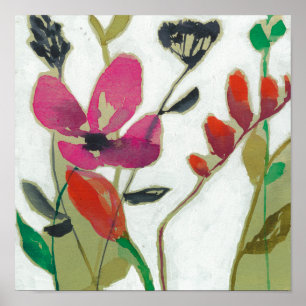 Vivid Flowers I Poster