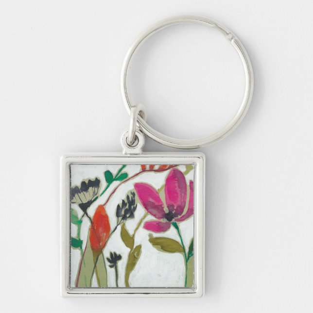 Vivid Flowers Key Ring (Front)