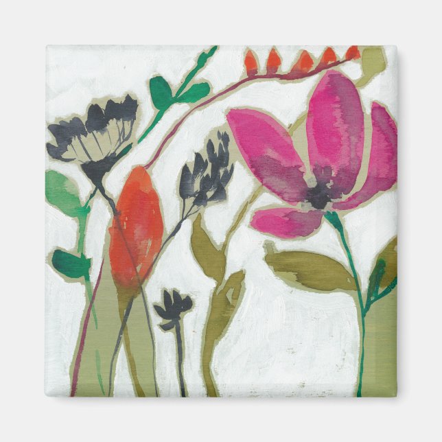 Vivid Flowers Magnet (Front)