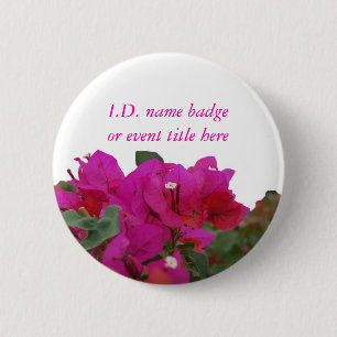 Vivid Flowers Name Badge
