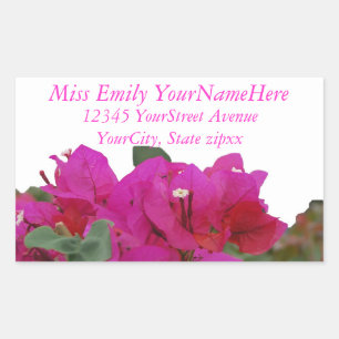 Vivid Flowers Return Address Rectangular Sticker