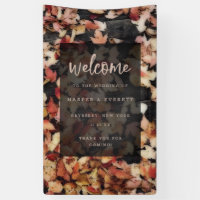 Vivid Foliage | Fall Leaves & Dark Wood Welcome