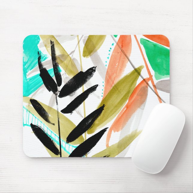 Vivid Fronds II Mouse Mat (With Mouse)
