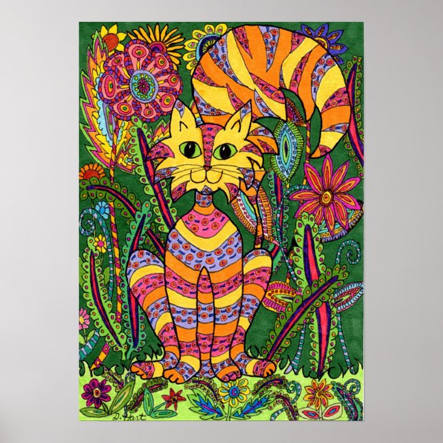 Vivid Garden Cat 2 Poster (Front)