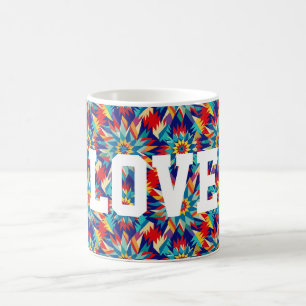 Vivid Geometric Trippy Multicolored Energetic Coffee Mug