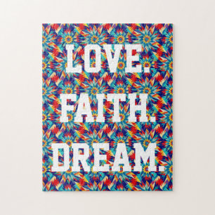 Vivid Geometric Trippy Multicolored Energetic Jigsaw Puzzle