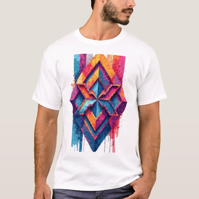 Vivid Geometry T-Shirt (Front)