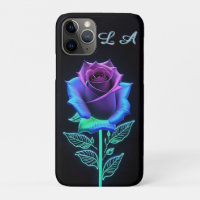 Vivid Glowing Flower with Neon Accents