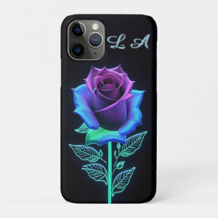 Vivid Glowing Flower with Neon Accents iPhone 11 Pro Case
