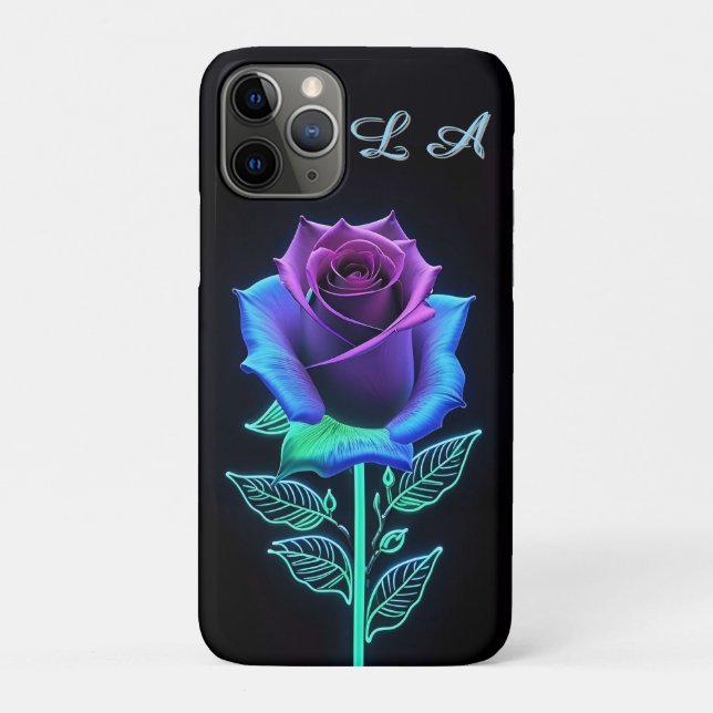 Vivid Glowing Flower with Neon Accents Case-Mate iPhone Case (Back)