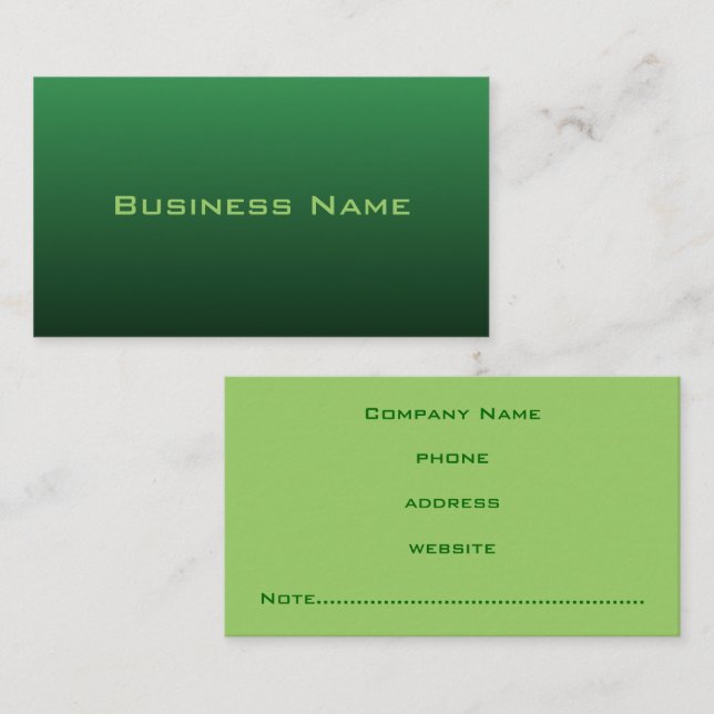 Vivid Green Business Card (Front/Back)
