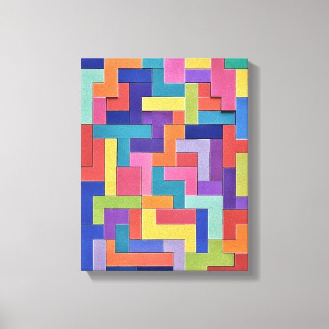  Vivid Grid Canvas Print (Front)