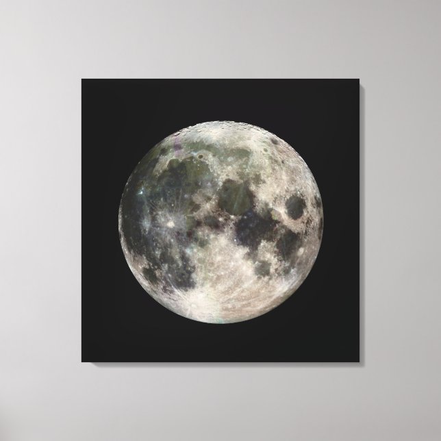 Vivid Image of the Moon Canvas Print (Front)