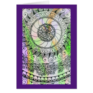 Vivid ink graphics on soft watercolor