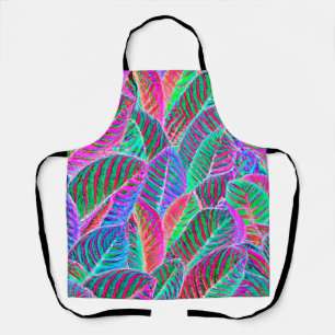 Vivid Leaf Pattern Design Apron