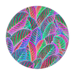 Vivid Leaf Pattern Design Cutting Board