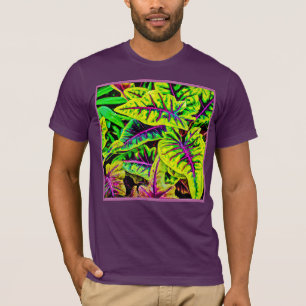 Vivid Leaves Neon Elegance T-Shirt