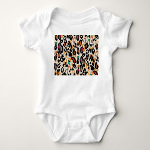 Vivid Leopard Animal Prints Baby Bodysuit