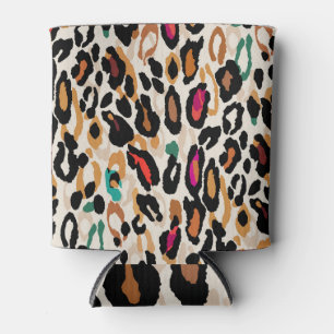 Vivid Leopard Animal Prints Can Cooler
