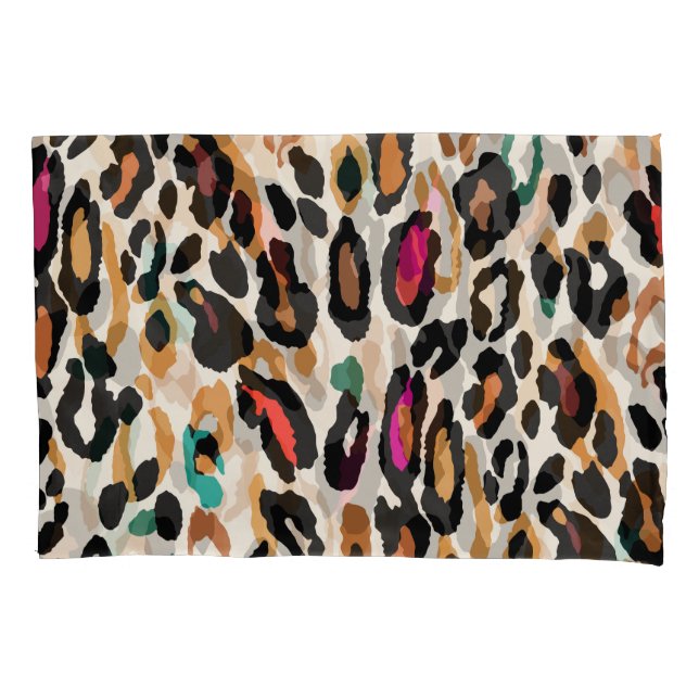 Vivid Leopard Animal Prints Pillowcase (Front)