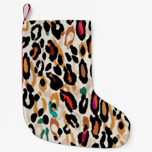 Vivid Leopard Animal Prints Small Christmas Stocking