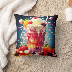 Vivid Liquid Colour Explosion Cushion
