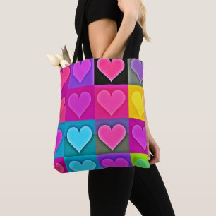 Vivid Love Palette: Heart Bliss Tote Bag