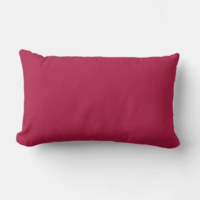 Vivid Magenta Red-Purple Solid Colour 001-35-31 Lumbar Cushion (Front)