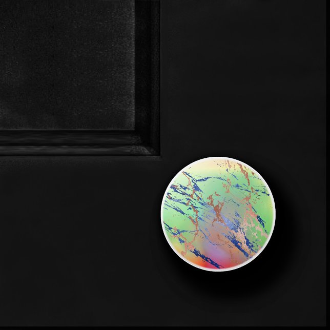 Vivid Marble | Colourful Bold Pastel Watercolor Ceramic Knob (Creator Uploaded)