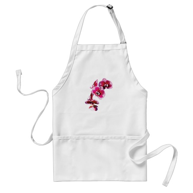 Vivid Maroon Phalaenopsis Orchids Standard Apron (Front)