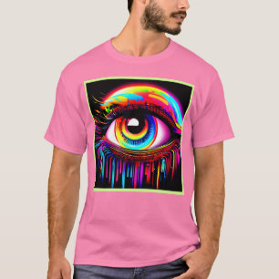 Vivid Neon Eye with Melting Colours T-Shirt