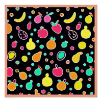 Vivid Neon Fruitful Pattern