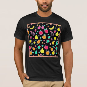 Vivid Neon Fruitful Pattern T-Shirt