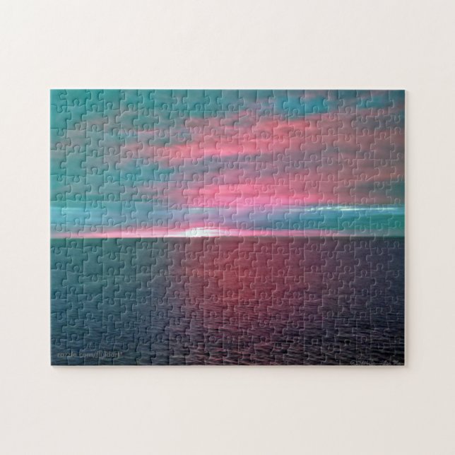 Vivid Ocean Sunset Puzzle (Horizontal)